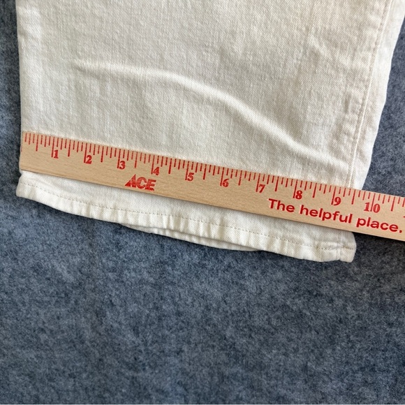MADEWELL THE PERFECT VINTAGE FLARE CROP JEAN Cream Denim Size 32 FLAW - Picture 11 of 12